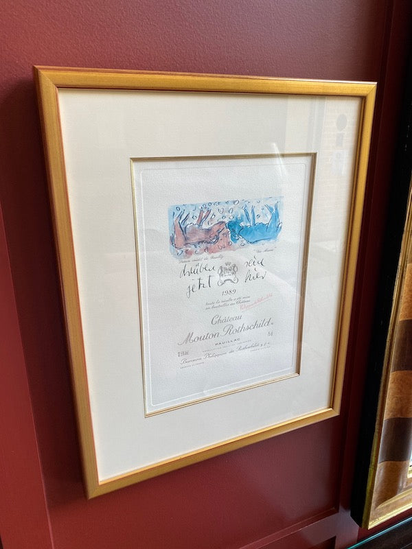 Chateau Mouton Rothschild Framed Label Print- 1989