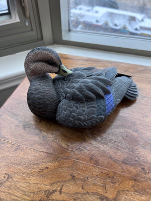 Gosset Preening Black Duck, Numbered 267/2000, Made in Canada