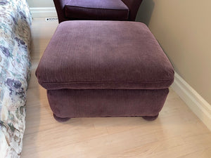 Purple Tub Chair + Ottoman