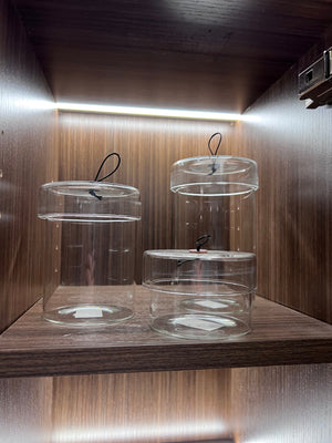 *BRAND NEW 3 EQ3 'Yacht Glass' Storage Jars