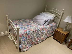 Twin White Wrought Iron Bed Frame