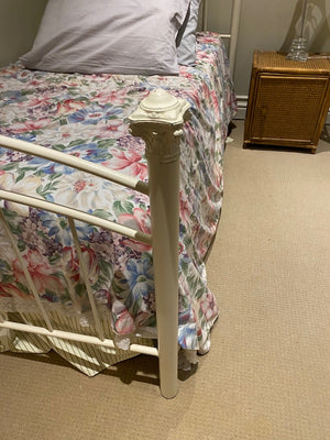 Twin White Wrought Iron Bed Frame