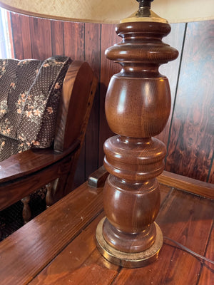 Pair of Vintage Wood Carved Lamps