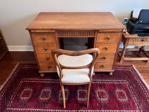 Antique Solid Oak Executive Desk w/Chair