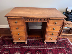 Antique Solid Oak Executive Desk w/Chair