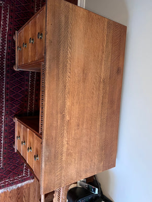 Antique Solid Oak Executive Desk w/Chair