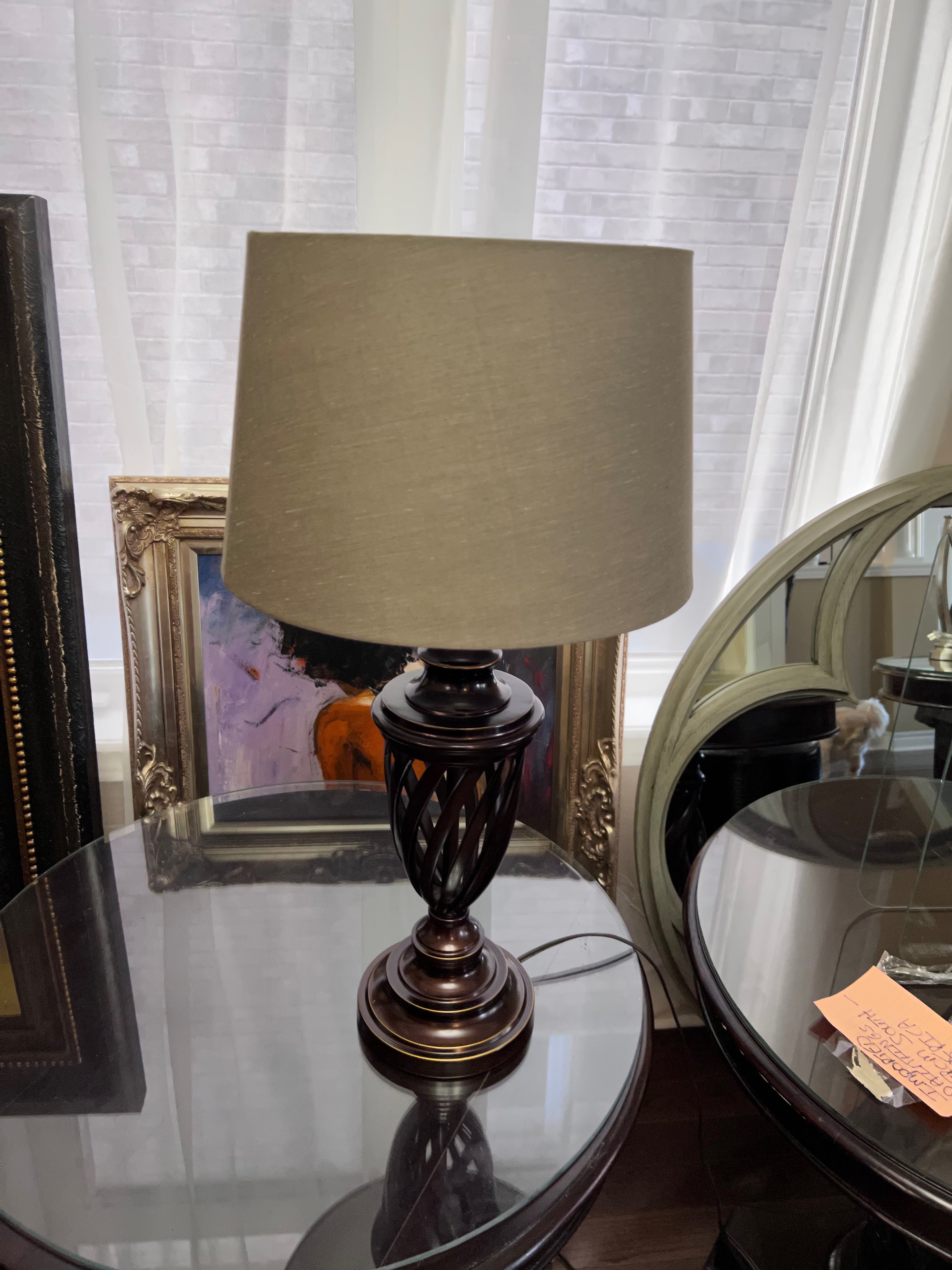 Glass & Brass Table Lamp – Sell My Stuff Canada - Canada's Content and  Estate Sale Specialists