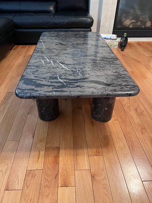 Italian Green Marble Coffee Table