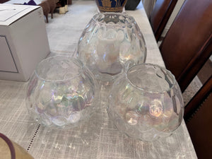 3 HomeSense Glass Candle Holders