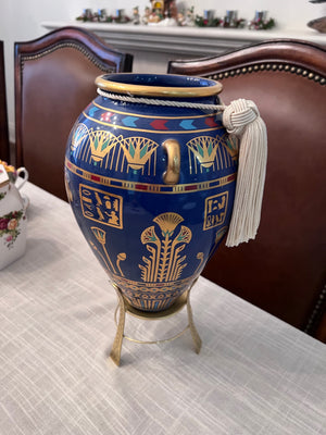 'The Franklin Mint' The Golden Vase of Bast by Roushdy Iskander Garas, Hand Decorated with 24KT Gold