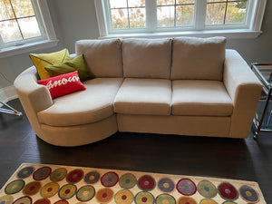 Right Facing Decor-Rest Beige Sofa