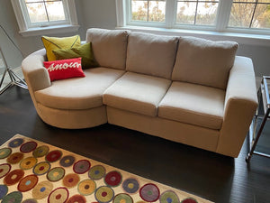 Right Facing Decor-Rest Beige Sofa