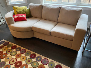 Right Facing Decor-Rest Beige Sofa