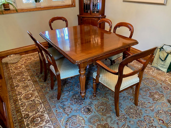 Lionel Rawlinson Dining Table + 8 Chairs (+extra leaves)