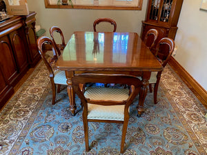 Lionel Rawlinson Dining Table + 8 Chairs (+extra leaves)