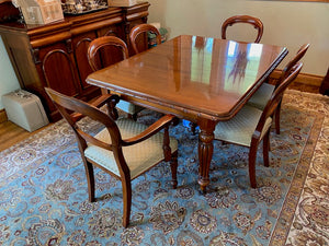 Lionel Rawlinson Dining Table + 8 Chairs (+extra leaves)