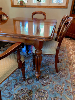 Lionel Rawlinson Dining Table + 8 Chairs (+extra leaves)