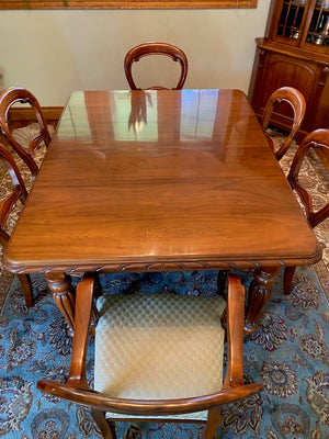 Lionel Rawlinson Dining Table + 8 Chairs (+extra leaves)