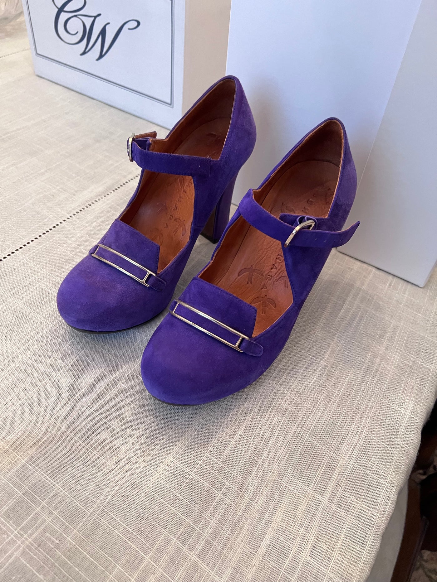 Women s Chie Mihara Purple Suede Pumps Size 36.5 Sell My Stuff