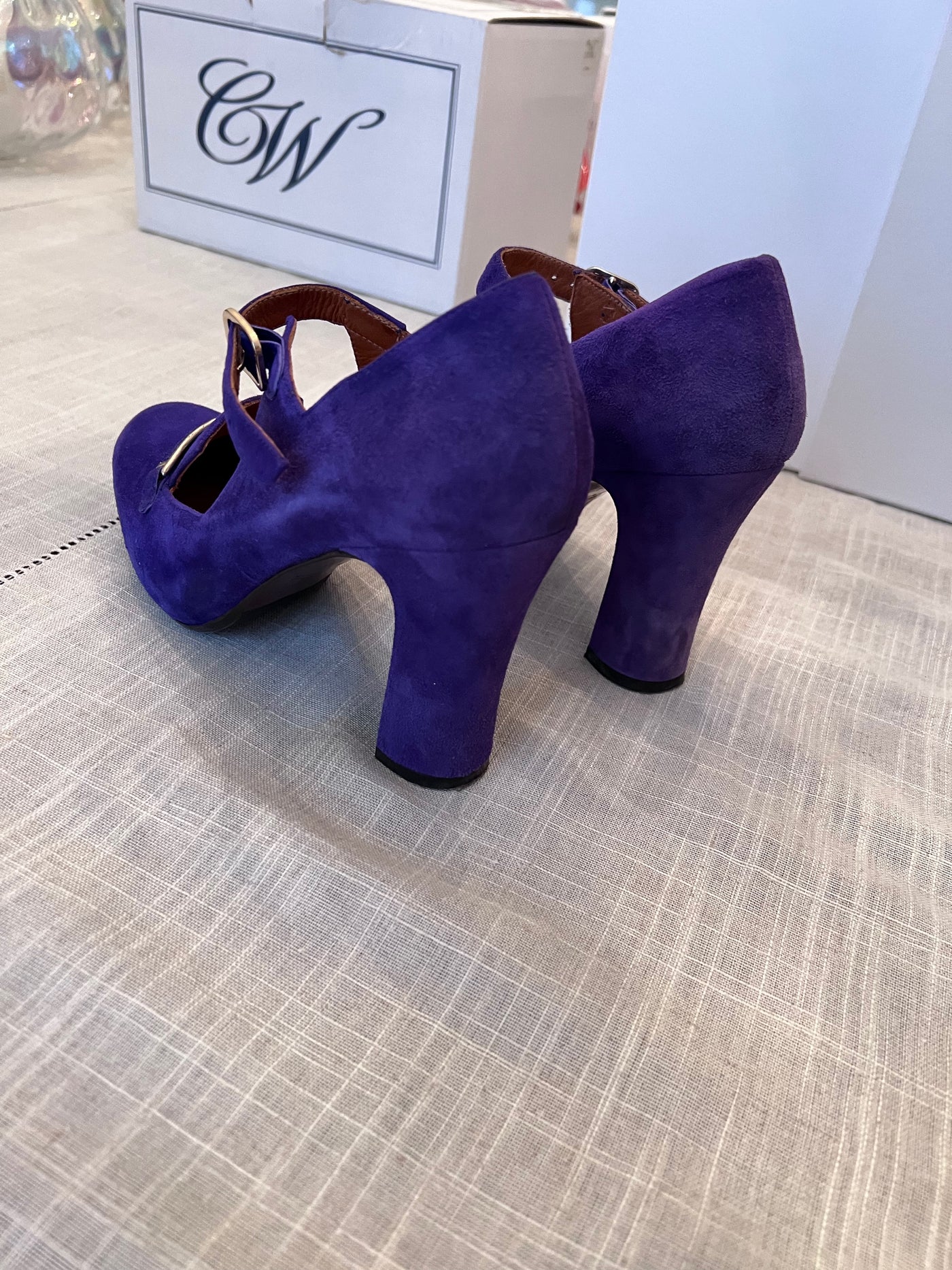 Women s Chie Mihara Purple Suede Pumps Size 36.5 Sell My Stuff