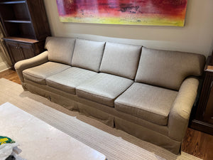 Custom Made Grey Upholstered 4 Seater Sofa