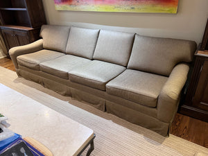 Custom Made Grey Upholstered 4 Seater Sofa