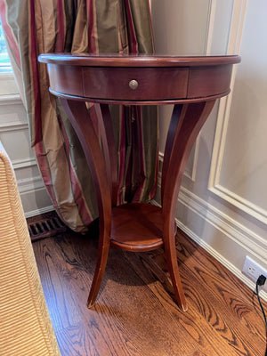 Round Wood Accent Table