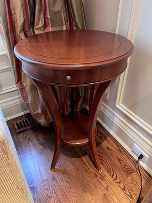 Round Wood Accent Table