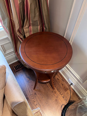 Round Wood Accent Table