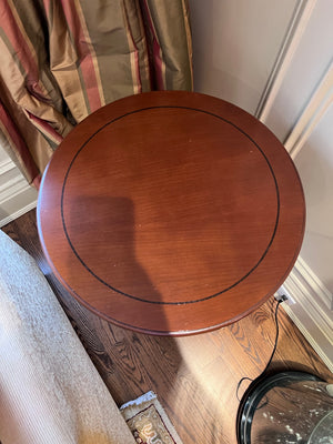 Round Wood Accent Table