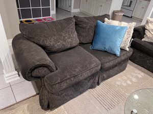 Upholstered Grey Love Seat