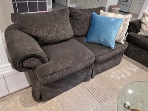 Upholstered Grey Love Seat