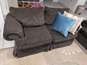 Upholstered Grey Love Seat