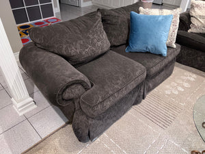 Upholstered Grey Love Seat