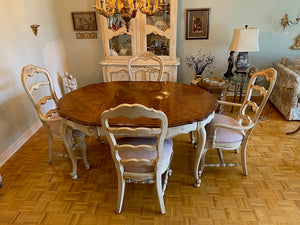 French Provincial Style Dining Table + 4 Chairs