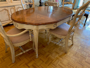 French Provincial Style Dining Table + 4 Chairs