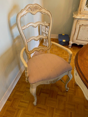 French Provincial Style Dining Table + 4 Chairs