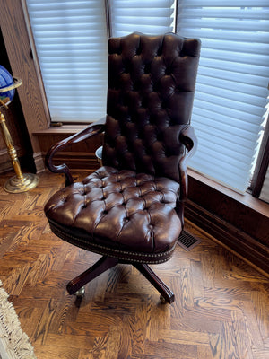 Executive Leather Tufted Office Chair