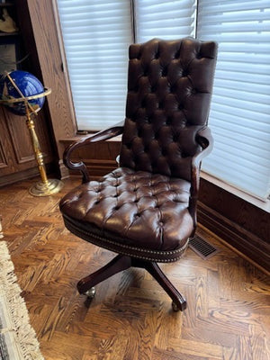 Executive Leather Tufted Office Chair