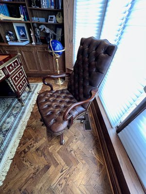 Executive Leather Tufted Office Chair