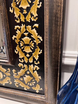 Double Border Mirror, with Gold Painted Accents