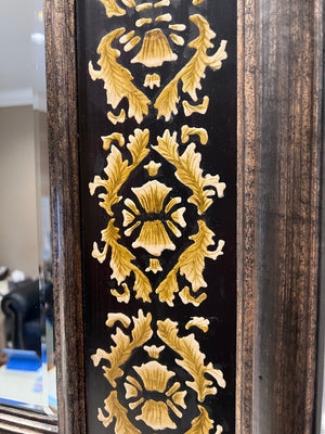 Double Border Mirror, with Gold Painted Accents