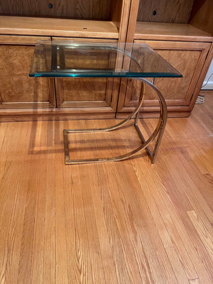 Vintage Square Glass Side Table