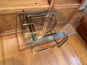 Vintage Square Glass Side Table