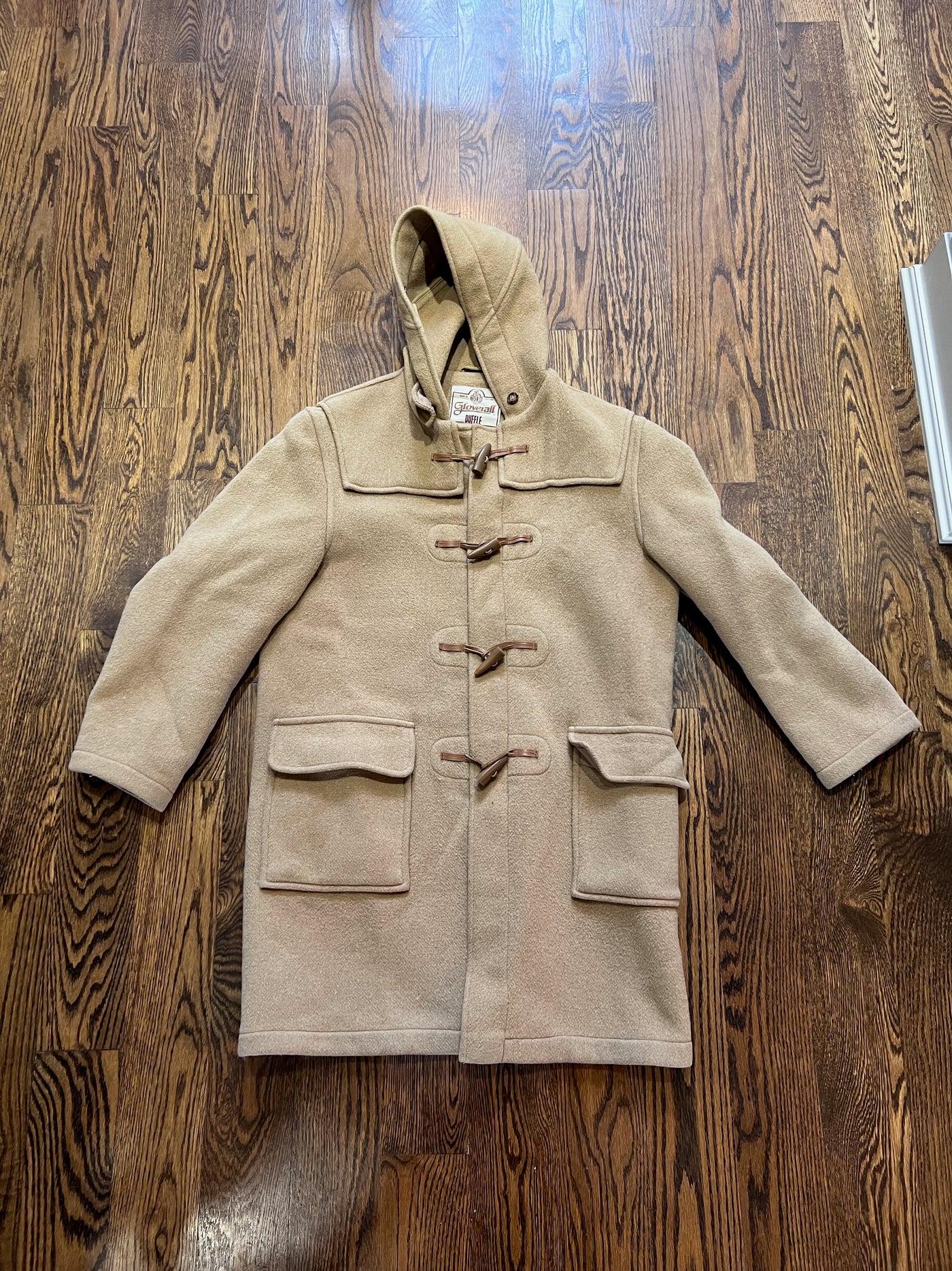 Gloverall Duffle Tan Wool Coat Size 40 Sell My Stuff Canada