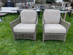 Pair of Chairs, Beige Cushions