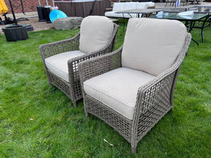 Pair of Chairs, Beige Cushions