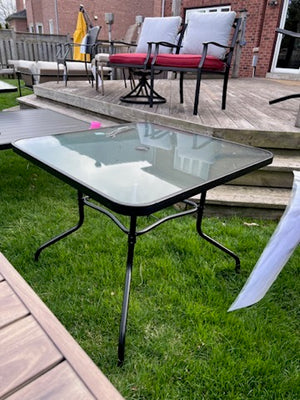 Square Glass Dining Table