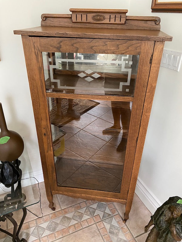 Antique Oak Curio Cabinet