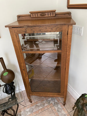 Antique Oak Curio Cabinet